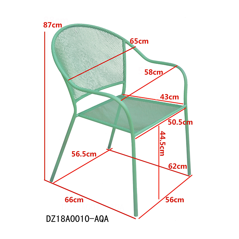 Wholesale Price Outdoor Plant Stand - Mesh Outdoor Tub Chair Stackable Dining Chair for Garden Patio and Beach – DECOR detail pictures