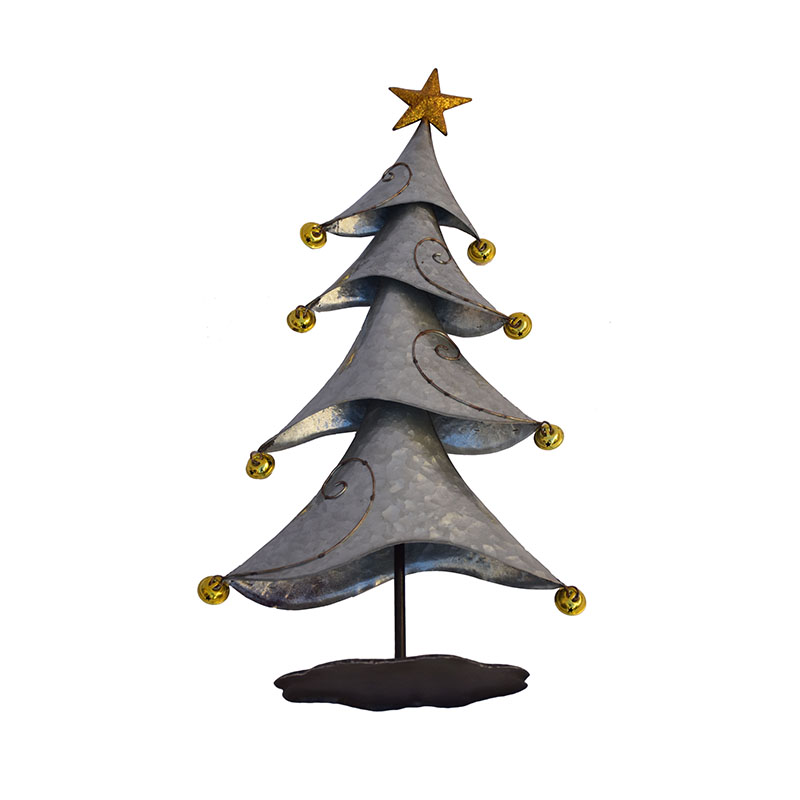 Professional Design Mary Garden Statue - Metal Christmas Tree Decoration with Jingle Bells for Table Top Décor Christmas Ornaments – DECOR