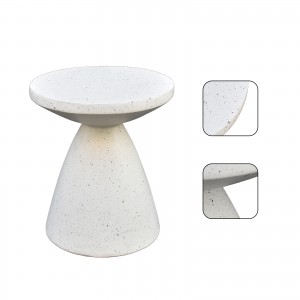 Round-shaped Magnesium Oxide  Small Side Table , No Assembly Needed