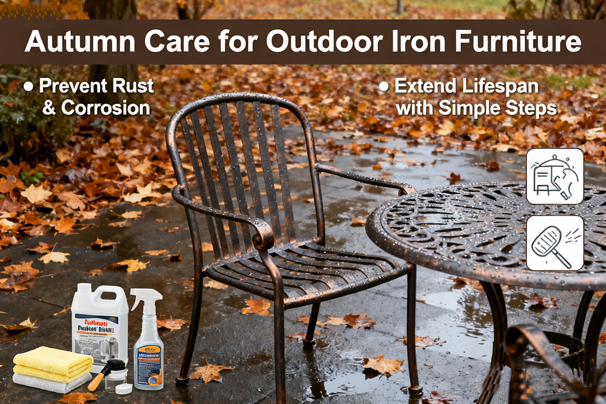 How to Care for Outdoor Iron Furniture in Autumn: Extend Its Lifespan