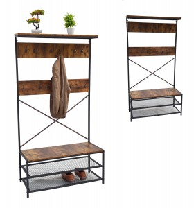 Vintage Computer Desk with Carbonized MDF Desktop for Home Office Study Room Furniture