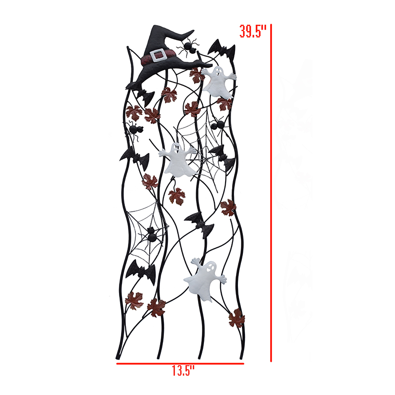 Factory Supply Hanging Plant Stand - Metal Halloween Stake with Witch Hat Ghost Spider Bat Maple Leaf And Lights for Garden Yard or Home Decoration – DECOR