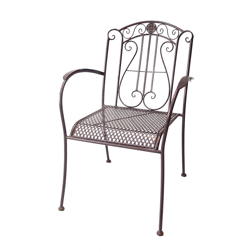 Low MOQ for Wall Plant Holders Outdoor - Electric Bass 3-Piece Metal Bistro Setting Rustic Brown Dining Table and Chair for Outdoor Garden and Patio – DECOR