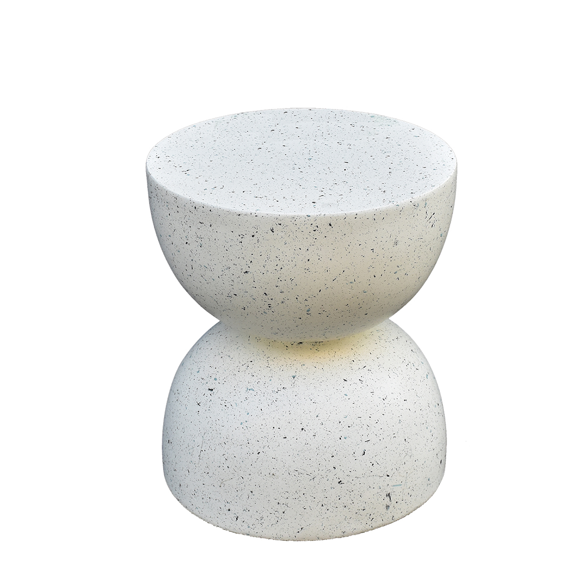 1 Pc Pack Hourglass Shape Side Table Stylish End Table Outdoor Patio Stool and Plant Stand For Indoor and Outdoor Use, No Assembly Needed