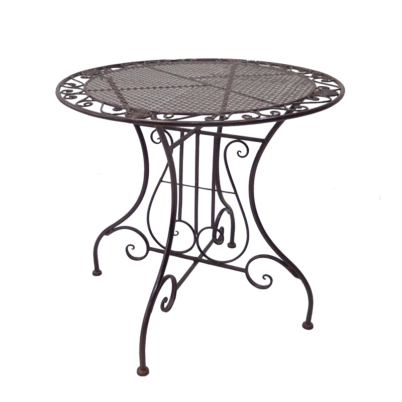 Low MOQ for Wall Plant Holders Outdoor - Electric Bass 3-Piece Metal Bistro Setting Rustic Brown Dining Table and Chair for Outdoor Garden and Patio – DECOR