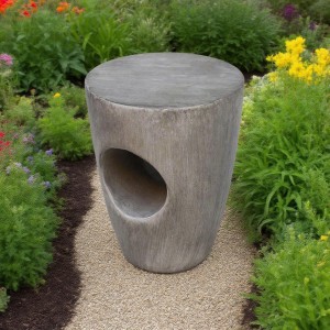 Unique Cone Shape Side Table Stylish Sofa End Table Outdoor Patio Stool For Indoor and Outdoor Use, No Assembly Needed