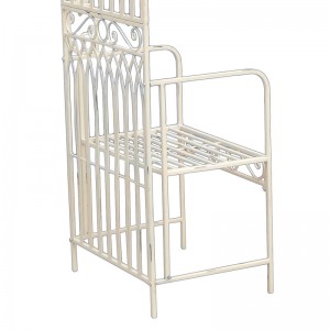 Outdoor Rustic Gothic Garden Arch with Seat Garden Arbour for Climbing Plant