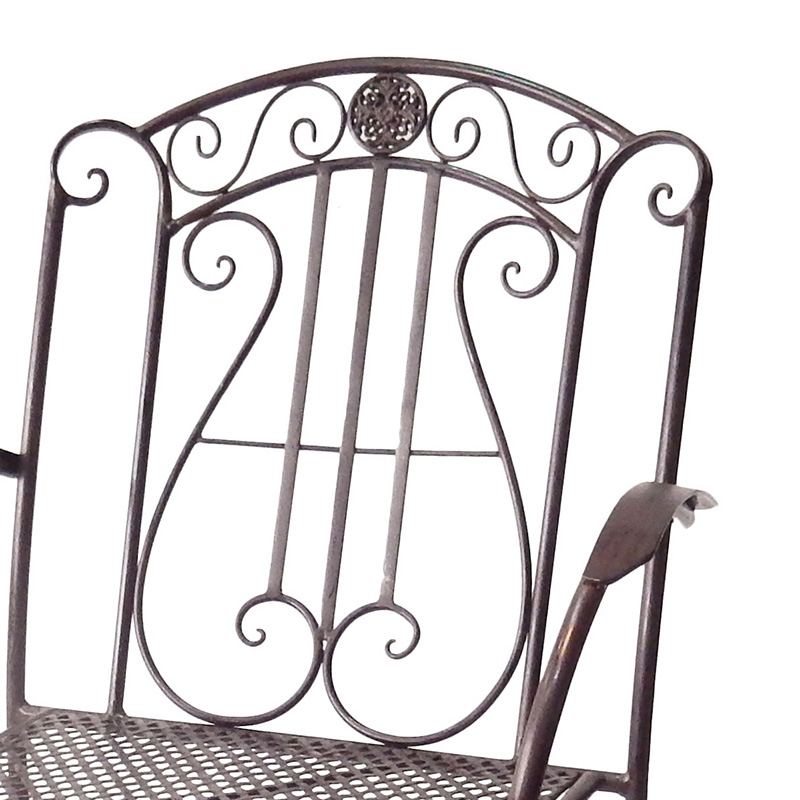 Low MOQ for Wall Plant Holders Outdoor - Electric Bass 3-Piece Metal Bistro Setting Rustic Brown Dining Table and Chair for Outdoor Garden and Patio – DECOR