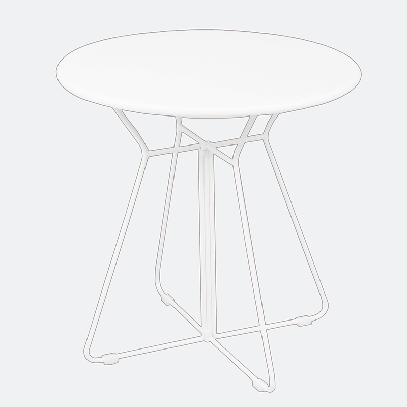 Manufactur standard Wrought Iron Plant Stands Outdoor - 3-Piece Modern Table and Chair Bistro Set with solid tabletop for Garden courtyard and Balcony – DECOR detail pictures