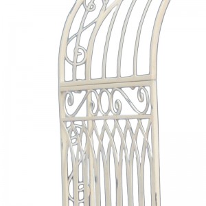 Outdoor Rustic Gothic Garden Arch with Seat Garden Arbour for Climbing Plant