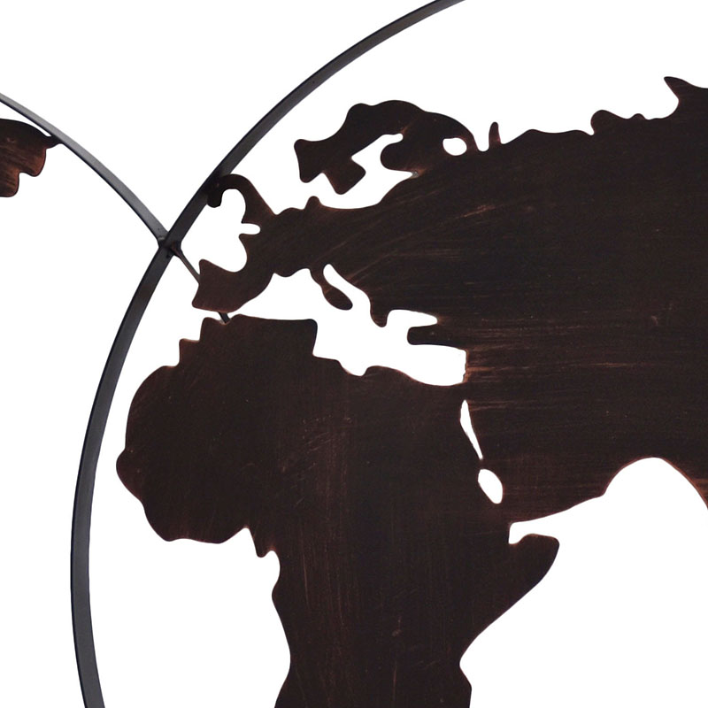 Indoor Wall Mounted Plant Holders Large Metal World Map Wall Art Decoration for Living Room, Bedroom and Office, Hall, Aisle – DECOR detail pictures