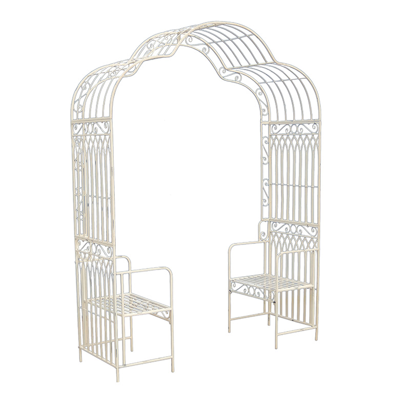 Top Suppliers Outdoor Herb Garden Planters - Outdoor Rustic Gothic Garden Arch with Seat Garden Arbour for Climbing Plant – DECOR