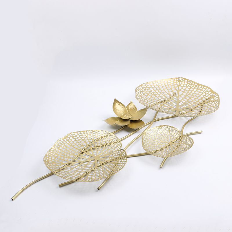 Indoor Wall Mounted Plant Holders Metal Wall Art Decoration Luxury Golden with Cut-out Discs – DECOR detail pictures