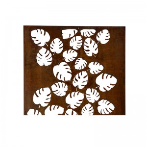 Leaf Metal Wall Art Decor Tropical Leaf Wall Sculpture Decorative Hanging Plaque Ornament Iron for Living Room