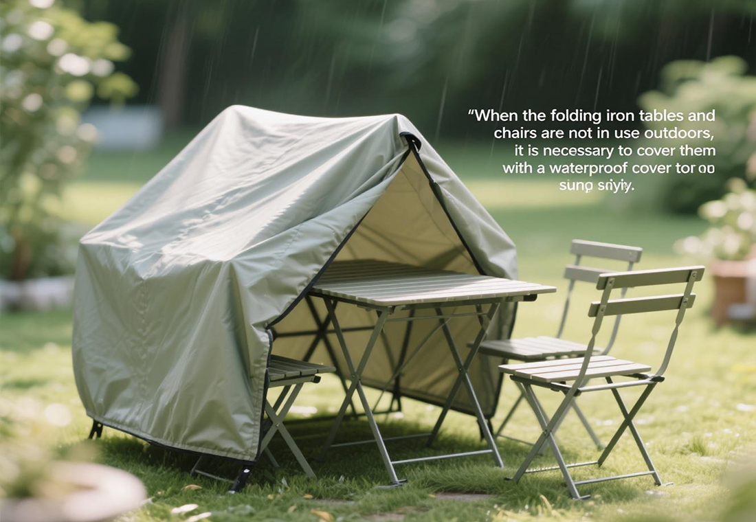 waterproof cover on the outdoor furniture
