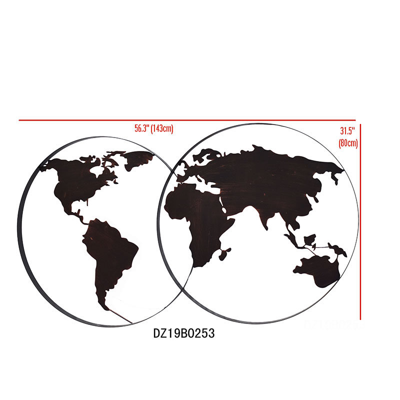Indoor Wall Mounted Plant Holders Large Metal World Map Wall Art Decoration for Living Room, Bedroom and Office, Hall, Aisle – DECOR detail pictures