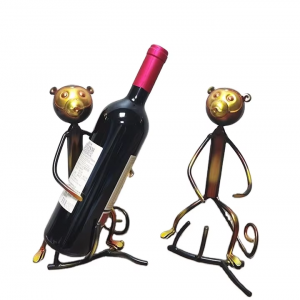 Modern Metal Simple Style Monkey Shape Wine Holder